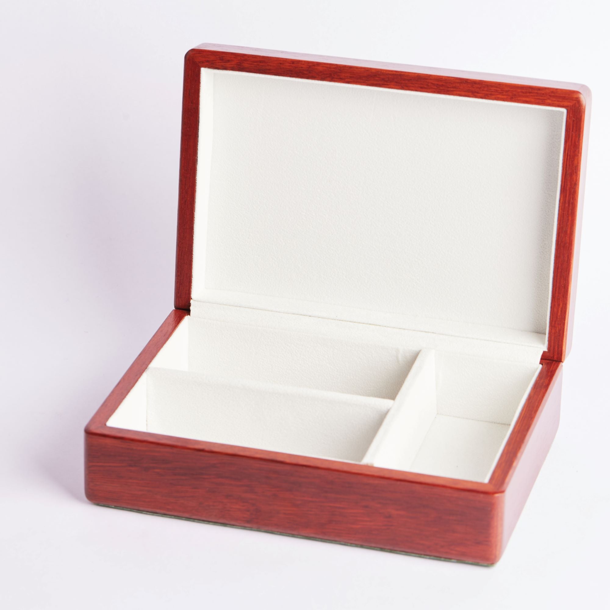 Velvet lined jewellery box made from Australian Jarrah